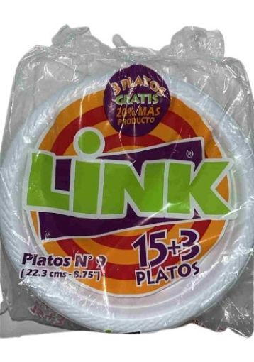 Imagen de PLATO LINK DESECHABLE N° 9 15 UND + 3 UND GRATIS 