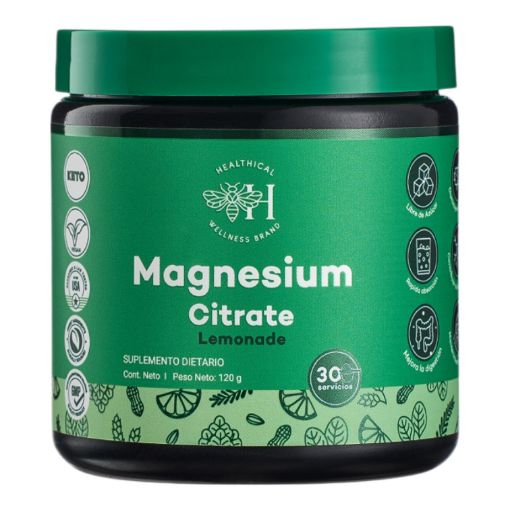 Imagen de SUPLEMENTO  HEALTHICAL CITRATO DE MAGNESIO LIMÓN EN POLVO 120.00 G