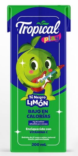 Imagen de JUGO TROPICAL PLAY TÉ NEGRO LIMÓN BAJO EN CALORÍAS 200.00 ML