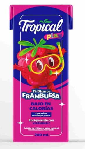 Imagen de JUGO TROPICAL PLAY TÉ BLANCO FRAMBUESA BAJO EN CALORÍAS 200.00 ML