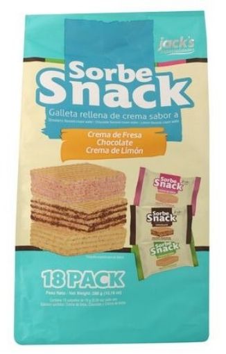 Imagen de SORBETO JACK'S SORBE SNACK SURTIDOS 18 UND 288.00 G