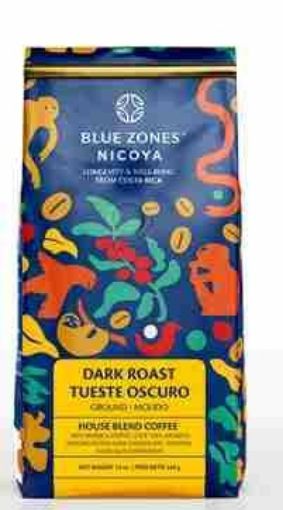 Imagen de CAFÉ BLUE ZONES NICOYA TUESTE OSCURO MOLIDO 340.00 G