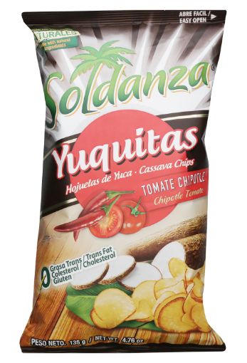 Imagen de HOJUELAS DE YUCA SOLDANZA YUQUITAS TOMATE CHIPOTLE 135.00 G