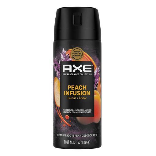 Imagen de DESODORANTE CORPORAL AXE PEACH INFUSION EN AEROSOL 150.00 ML