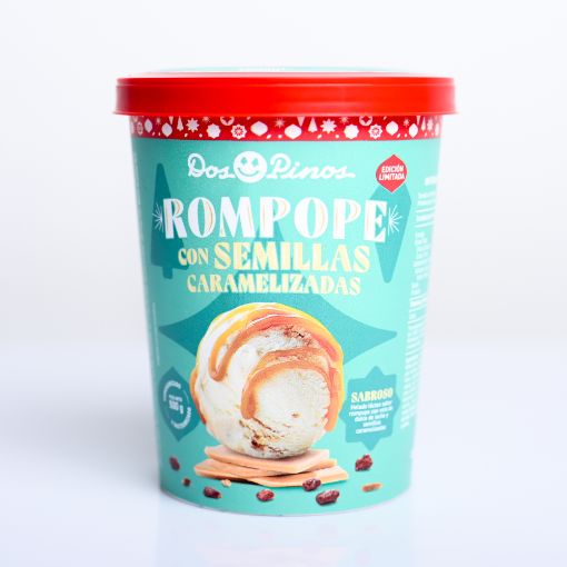 Imagen de HELADO DOS PINOS ROMPOPE SABOR SEMILLAS CARAMELIZADAS 540.00 G