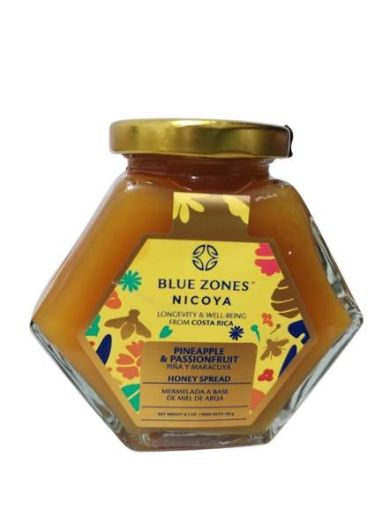 Imagen de MERMELADA BLUE ZONES MIEL DE ABEJA CON MARACUYÁ-PIÑA 190.00 G