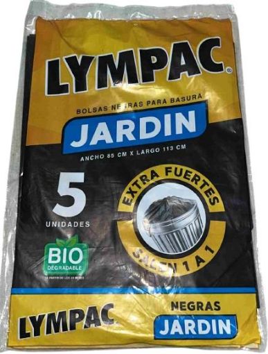 Imagen de BOLSA LYMPAC PARA BASURA JARDIN NEGRA BIODEGRADABLE 5.00 UND
