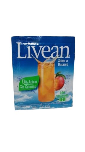 Imagen de BEBIDA LIVEAN EN POLVO 0 AZÚCAR SABOR DURAZNO 7.00 G