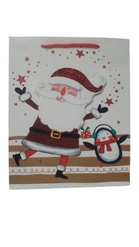 Imagen de BOLSA DE REGALO PARECA NAVIDAD 32 X 26 1.00 UND