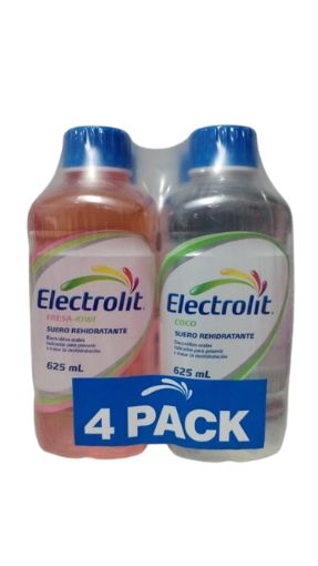 Imagen de OFERTA  ELECTROLIT 4 PACK MORA AZUL, FRESA KIWI, MARACUYA, COCO 625 ML 