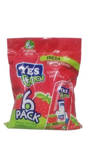 Imagen de YOGURT LÍQUIDO  YES COOL FRESA DOY PACK 6 UND 115 G