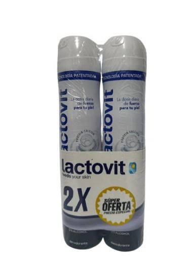 Imagen de OFERTA LACTOVIT DESODORANTE SPRAY INVISIBLE 2 UND 200 ML 