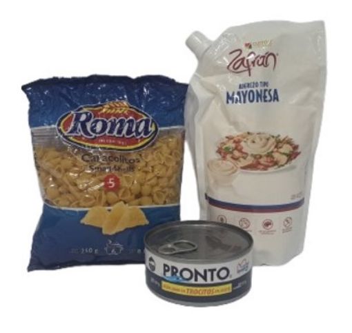 Imagen de OFERTA PASTA ROMA CARACOLITOS 250G+ADEREZO TIPO MAYONESA ZAFRÁN 420 G+ATÚN PRONTO TROCITOS 140 G PREC ESP  