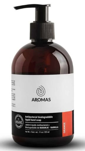 Imagen de JABÓN LÍQUIDO AROMAS ANTIBACTERIAL PARA MANOS NARANJA 325.00 ML