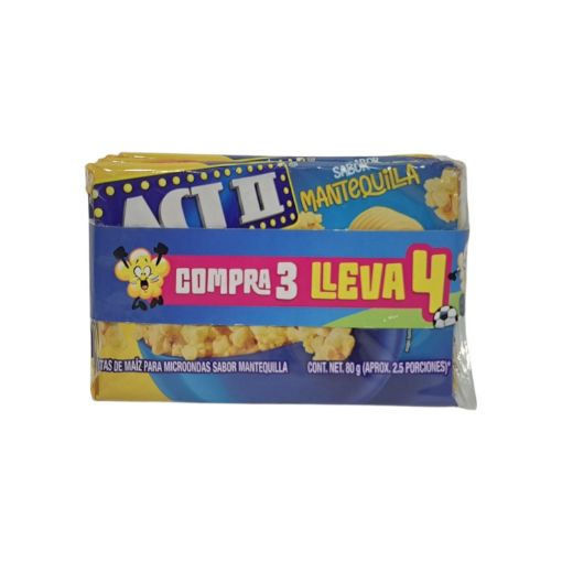 Imagen de OFERTA ACT II COMPRA 3 LLEVA 4 2 MANTEQUILLA +2 EXTRAMANTEQUILLA 