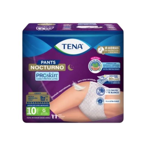 Imagen de PAÑAL TENA PANTS NOCTURNO DESECHABLE TALLA G 10.00 UND