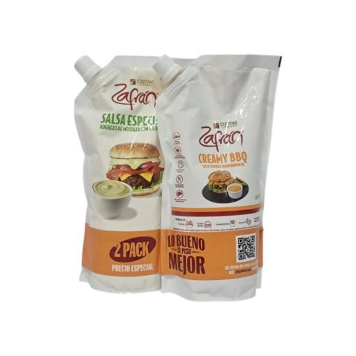 Imagen de OFERTA ZAFRÁN 2 PACK SALSA ESPECIAL 420 G+ SALSA CREMOSA BBQ 420 G PREC ESPECIAL 